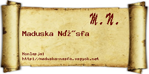 Maduska Násfa névjegykártya